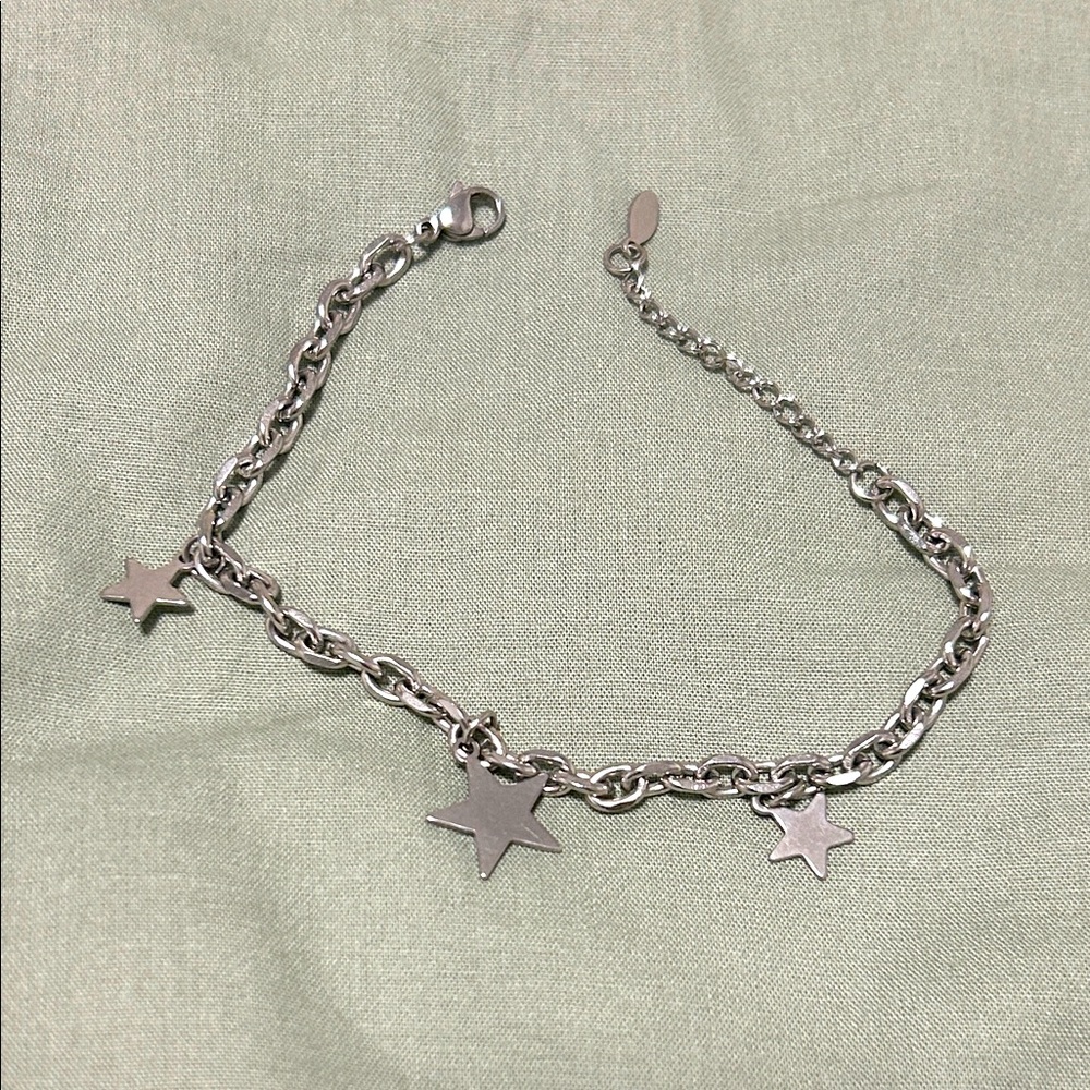 Silver Star Charm Bracelet